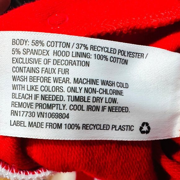 Cat & Jack Baby Santa Suit One Piece w/Attached Hat/Hood NWT - Picture 6 of 6